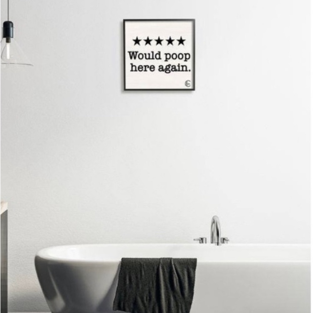 Stupell Home Decor 12 in. x 12 in. Bathroom Humor Wall Decor